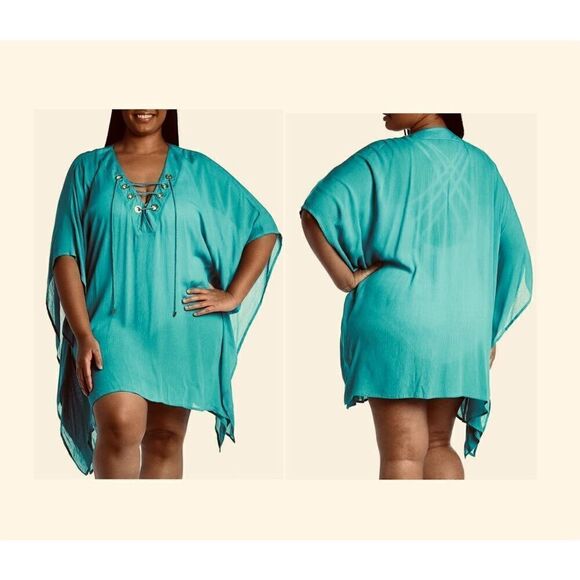La Blanca womens Lace-up Caftan - Picture 1 of 6
